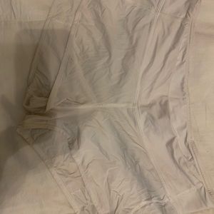 white lululemon speed up shorts